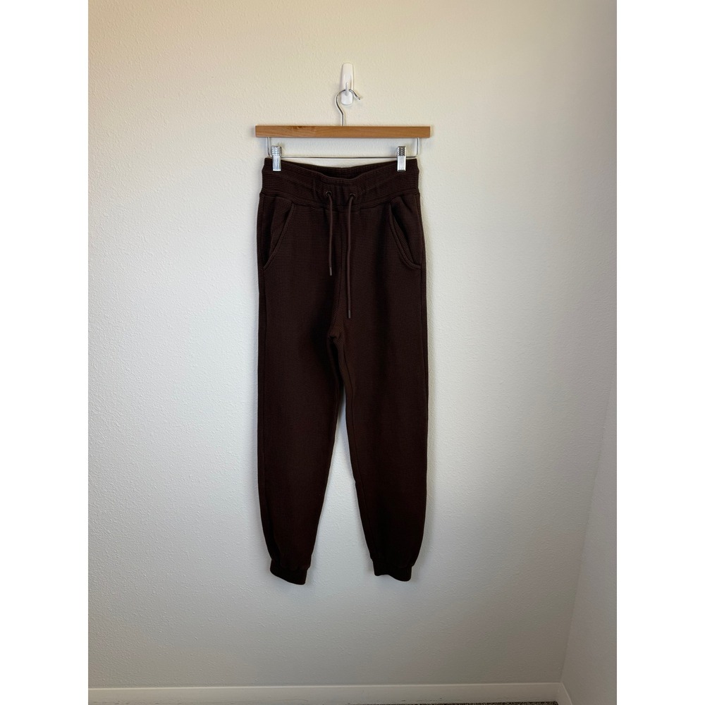 Negative Underwear Waffle Knit Brown Henley Knit Pullover And Jogger Set Sz XS - Picture 7 of 8